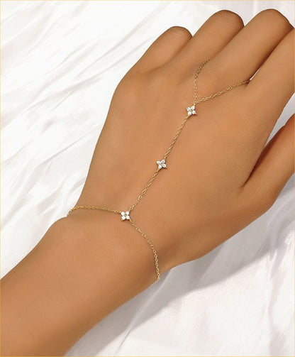 Sterling Silver Finger Chain Bracelet