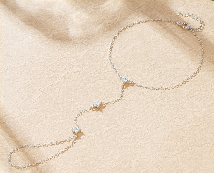 Sterling Silver Finger Chain Bracelet