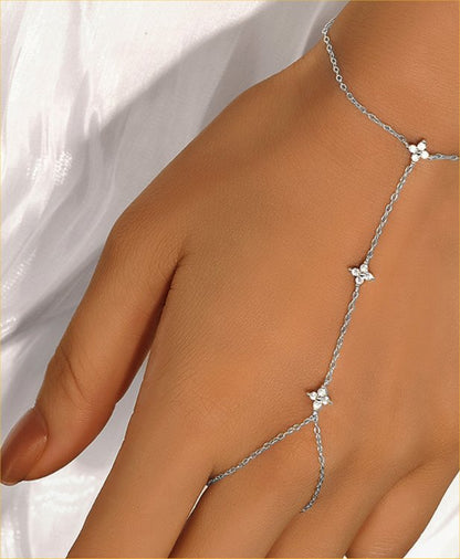 Sterling Silver Finger Chain Bracelet