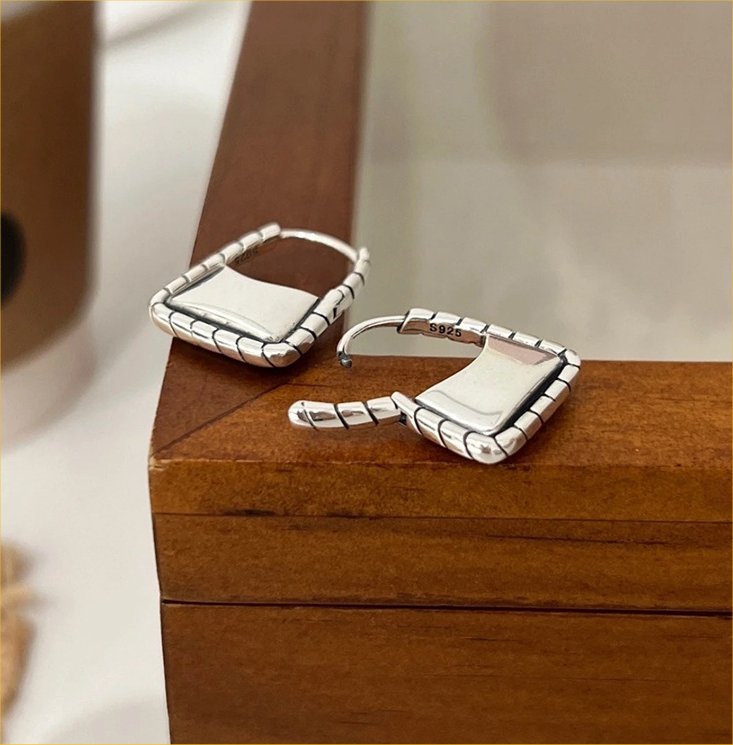 Silver Handbag/ Padlock Earrings