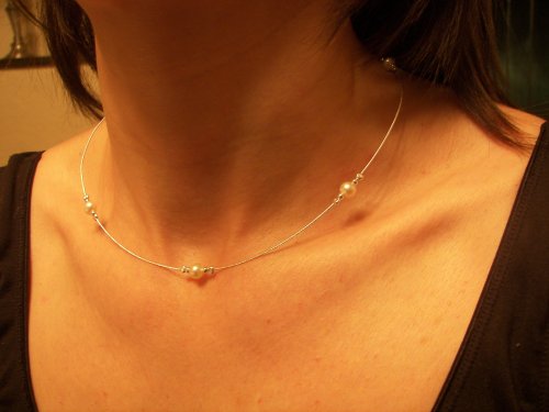 Pearl & Solid Silver Necklace