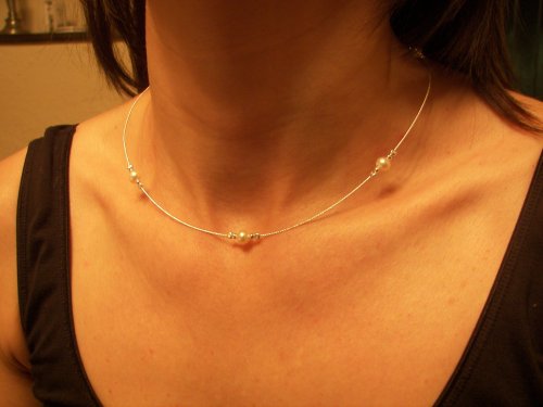 Pearl & Solid Silver Necklace
