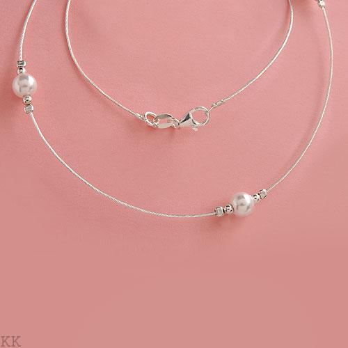 Pearl & Solid Silver Necklace