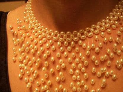 White Pearl 'Cascade' Necklace