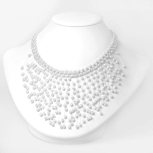 White Pearl 'Cascade' Necklace