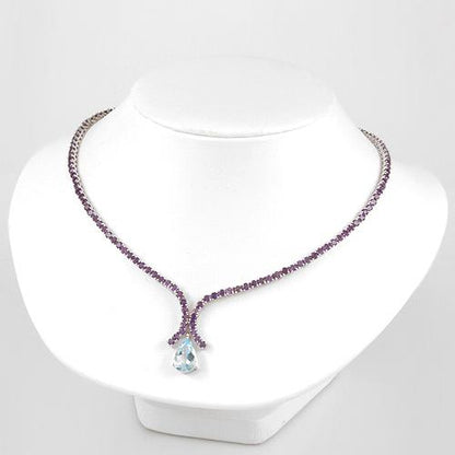 Amethyst & Blue Topaz Necklace