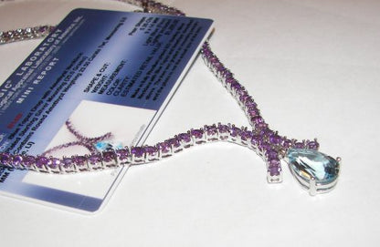 Amethyst & Blue Topaz Necklace