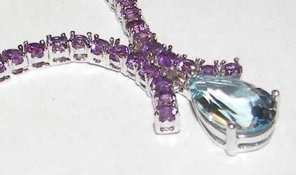 Amethyst & Blue Topaz Necklace